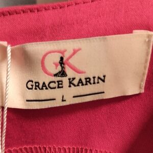 NWT Grace Karin Red Cotton/Spandex blend Flared Dress Large